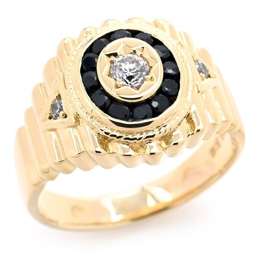 Bague chevalière jaune - bague, or
