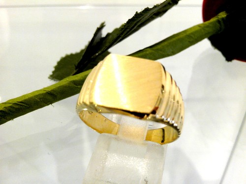 Bague chevalière jaune - bague, or