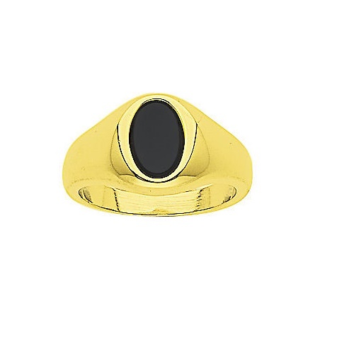 Bague chevalière onyx - onyx, plaqué