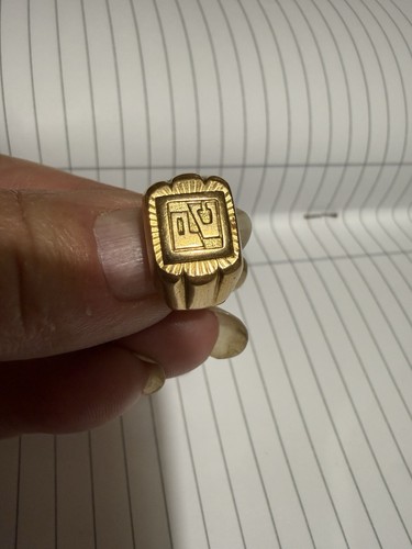 Bague chevalière jaune - en,