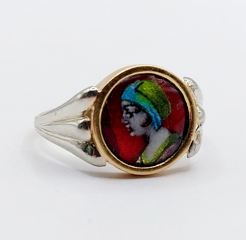 Bague art nouveau limoges - art, or