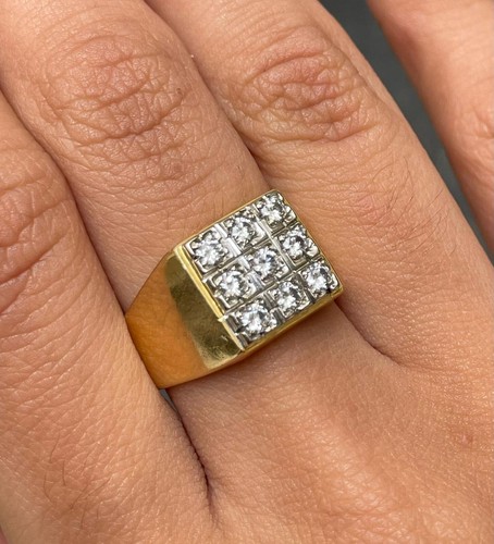 Bague chevalière jaune - en, or