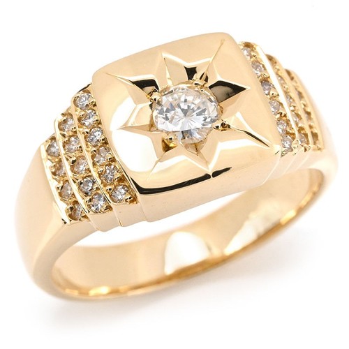 Bague chevalière plaqué - chevalière, 18k